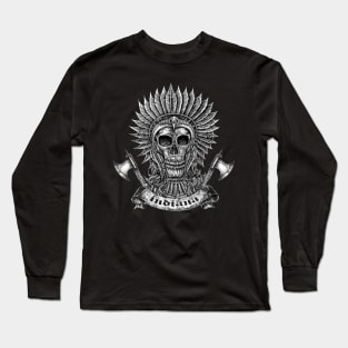 Skull Indian Long Sleeve T-Shirt